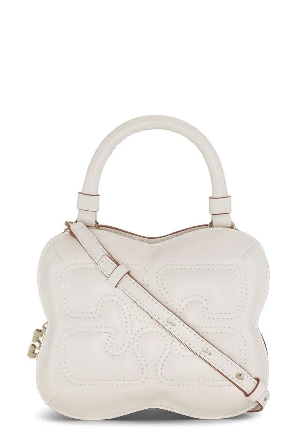 AccessoriesBags GANNI Mini Bags Small White Butterfly Crossbody Bag Egret