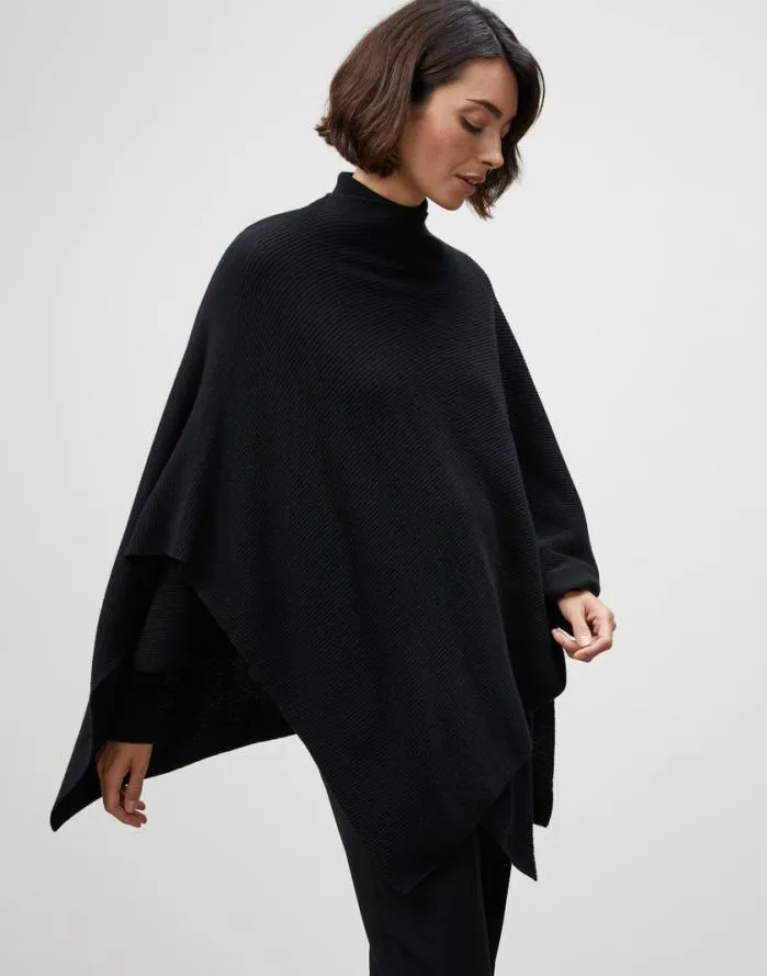Accessories Cashmere Wrap Poncho Black Lafayette 148 New York Winter Accessories