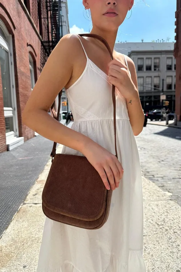 Accessories Corduroy Saddle Bag Brandy Melville BAGS and BACKPACKS