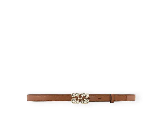 Accessories GANNI Belts Logo Metal Belt Caramel Caf