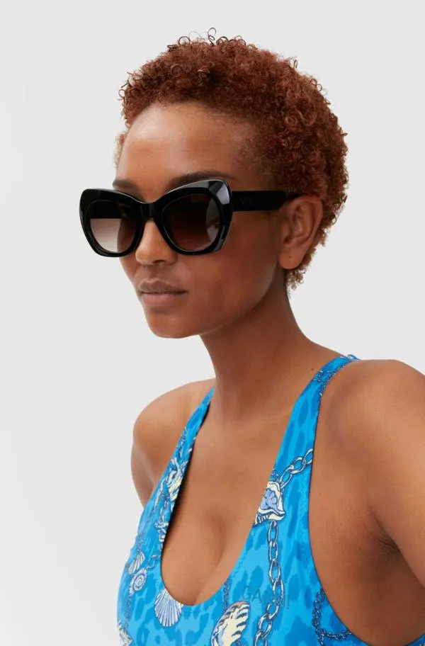 Accessories GANNI Sunglasses Oversized Butterfly Sunglasses Black Accessories GANNI Sunglasses Oversized Butterfly Sunglasses Black