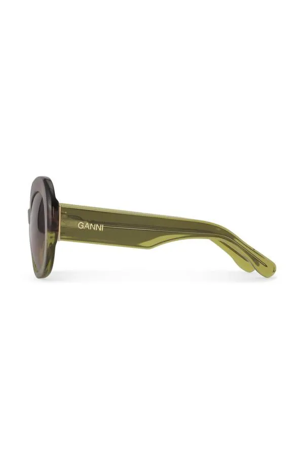 Accessories GANNI Sunglasses Oversized Retro Sunglasses Green Bay