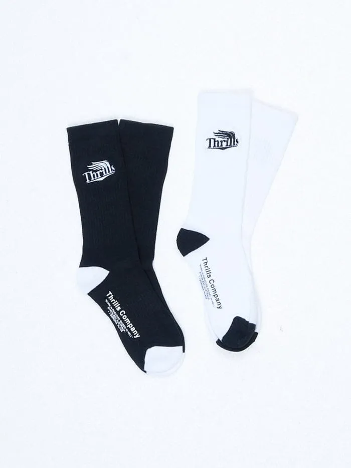 Accessories High Life 2 Pack Sock White Thrills Socks