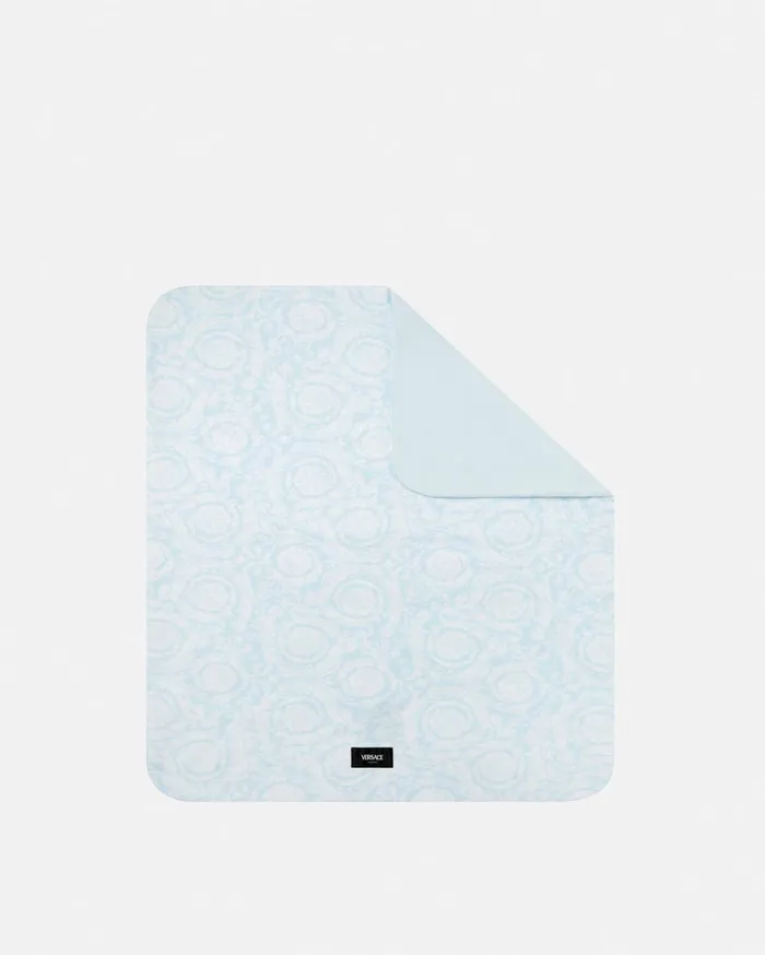 Accessories Kids Versace Medusa Padded Baby Blanket Light Bluewhite