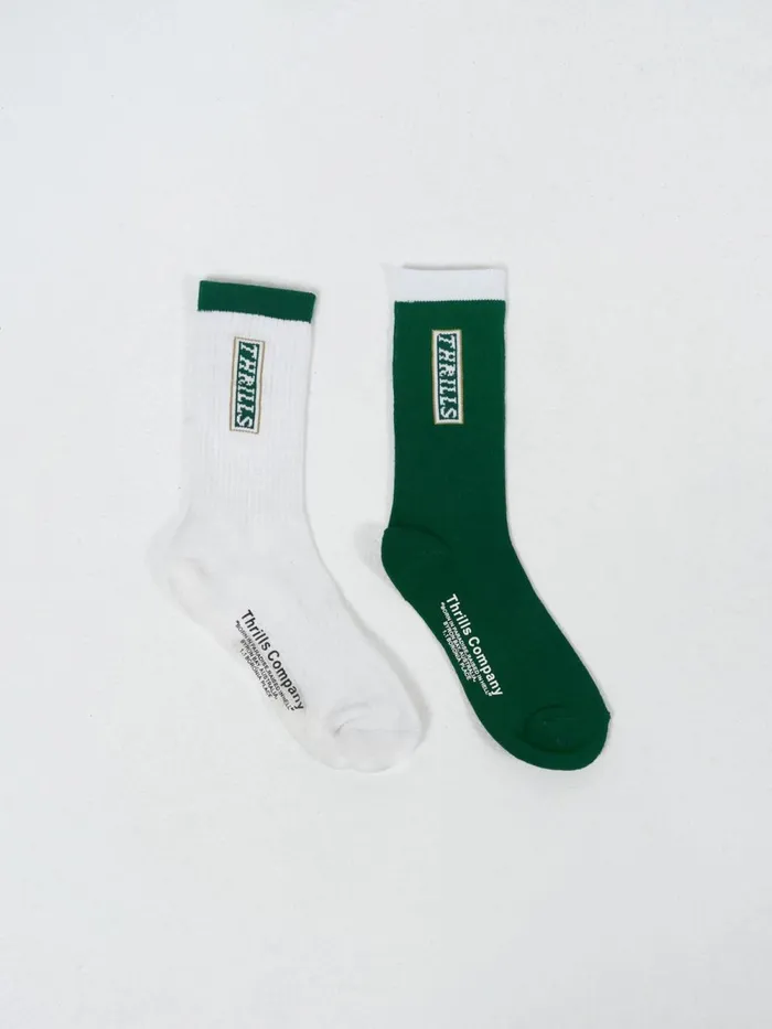 Accessories Lucky Strikes Twice 2 Pack Socks Whitehunter Green Thrills Socks
