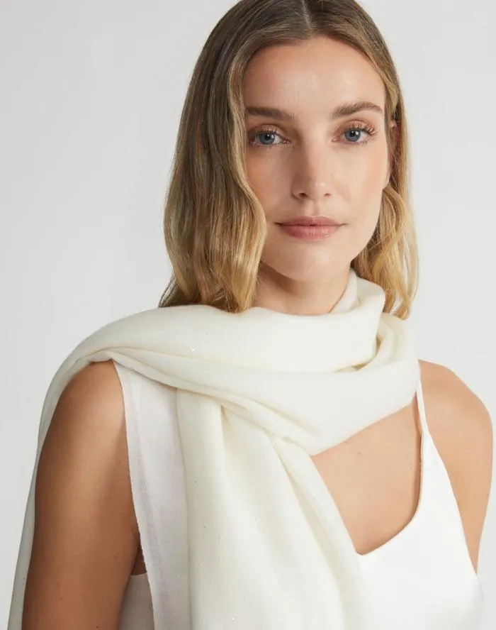 Accessories Sequin Wool Shawl Black Lafayette 148 New York Wraps and Scarves