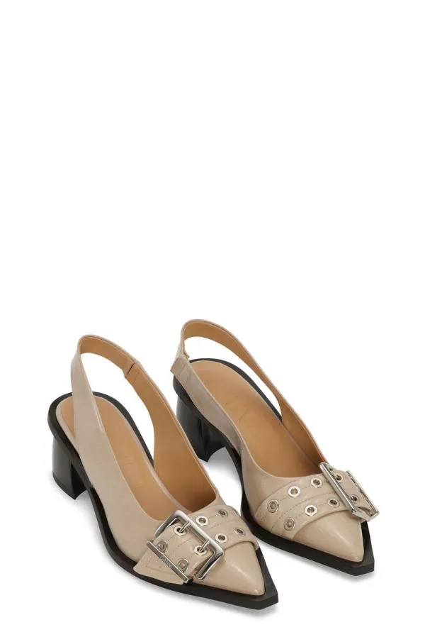 AccessoriesShoes GANNI Buckle Shoes Beige Feminine Buckle Slingback Pumps Taos Taupe AccessoriesShoes GANNI Buckle Shoes Beige Feminine Buckle Slingback Pumps Taos Taupe