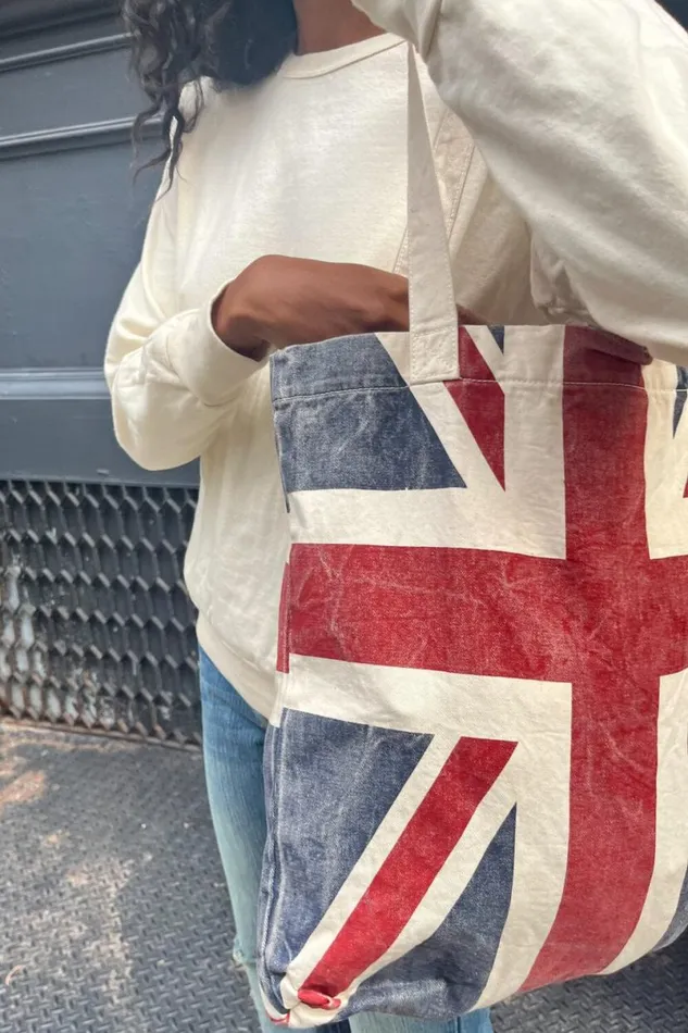 Accessories Union Jack Cotton Tote Bag Brandy Melville BAGS and BACKPACKS