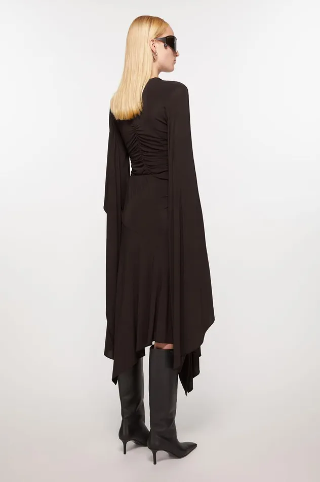 Acne Studios Asymmetric Midi Skirt Chestnut Brown Women Skirts