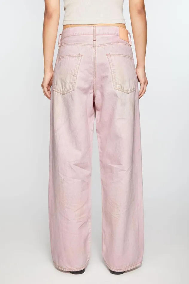 Acne Studios Baggy Fit Jeans 8211 1981F Pale Pink Women Jeans