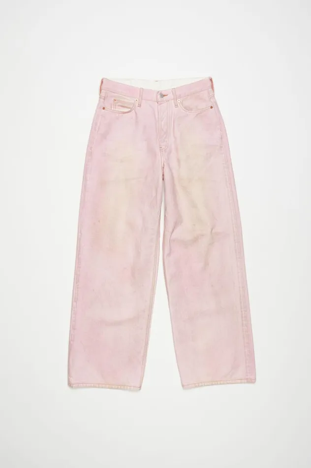 Acne Studios Baggy Fit Jeans 8211 1981F Pale Pink Women Jeans