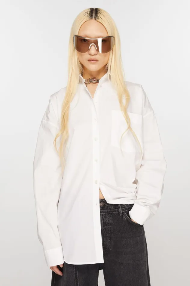 Acne Studios Buttonup Shirt Optic White Women Shirts and Blouses