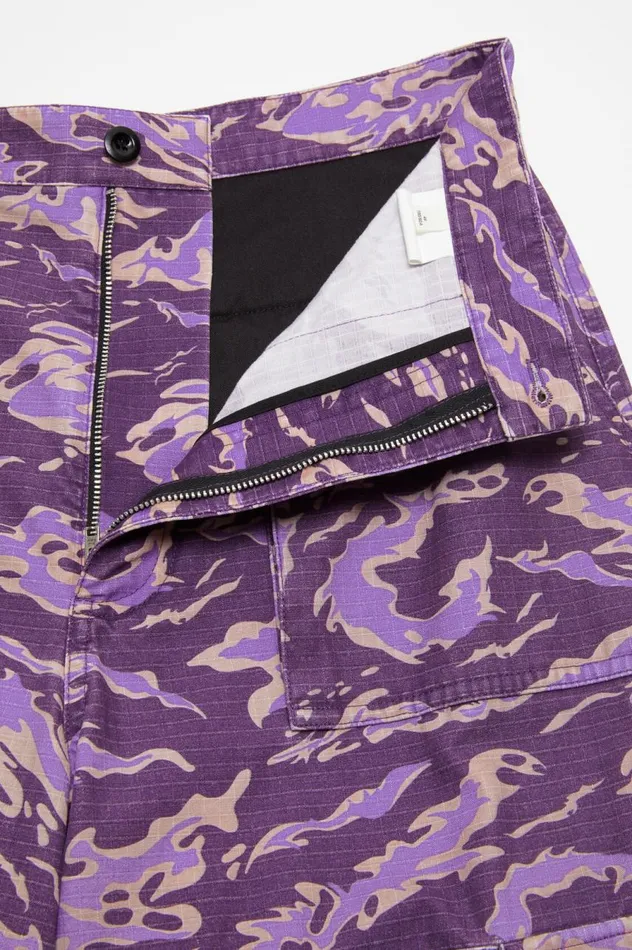 Acne Studios Cargo Print Trousers Purple Multi Men Trousers