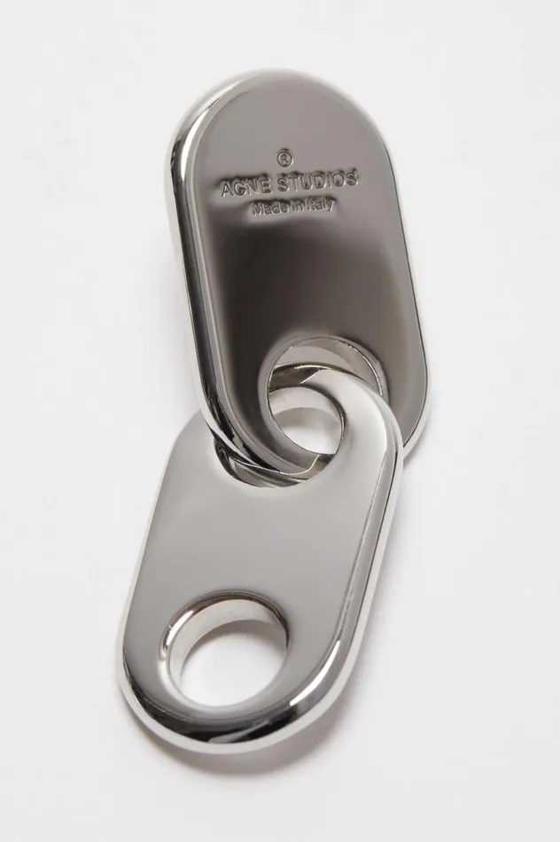 Acne Studios Chain Lock Earring Silver Men Jewellery
