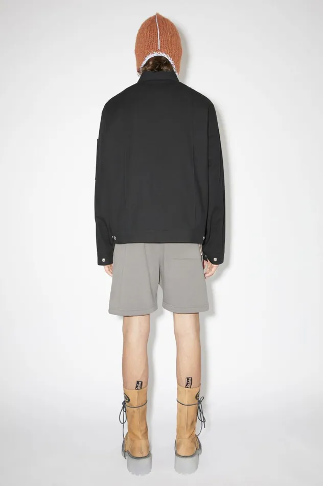 Acne Studios Cotton Blend Overshirt Black Men Outerwear