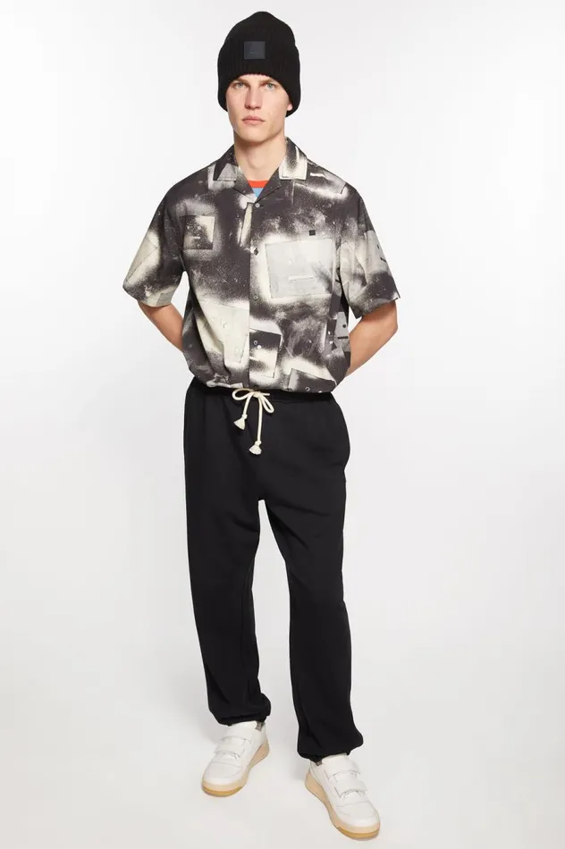 Acne Studios Cotton Sweatpants Black Women Trousers