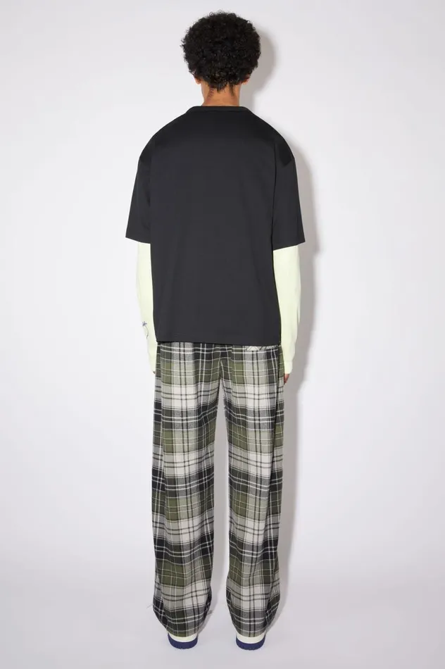 Acne Studios Crew Neck Tshirt Relaxed Fit Black Women Tshirts