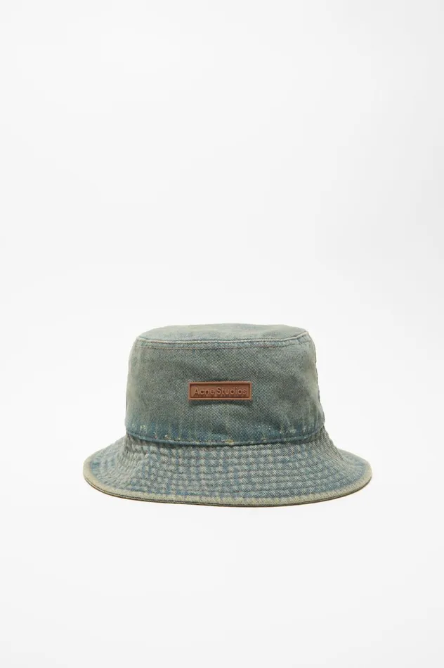 Acne Studios Denim Bucket Hat Bluebeige Men Hats