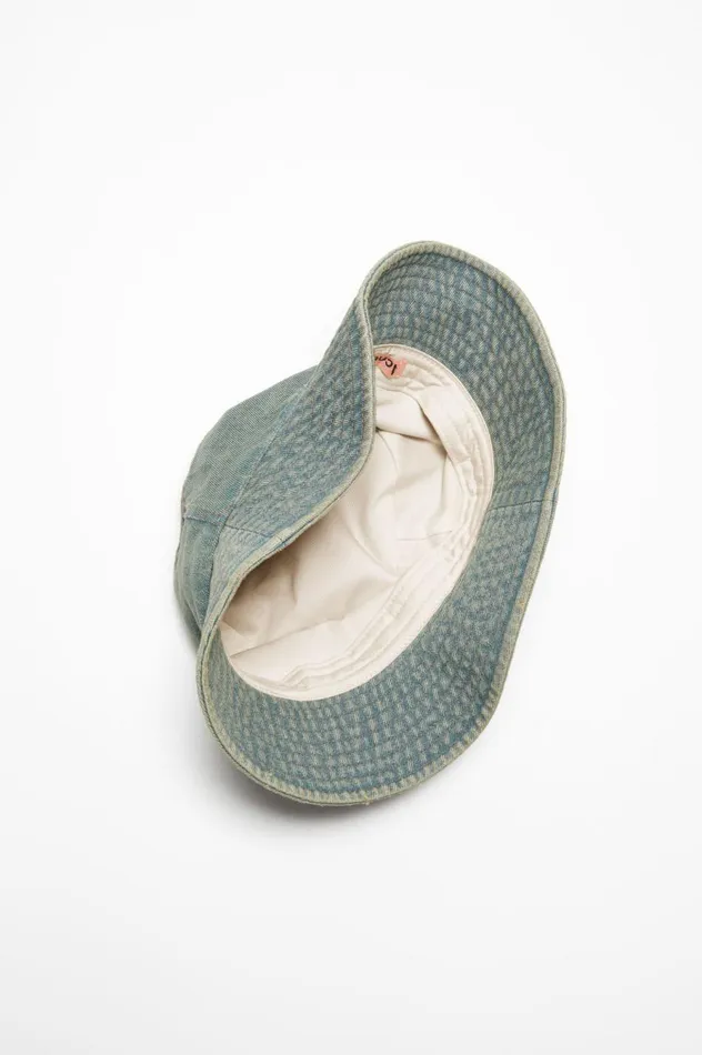 Acne Studios Denim Bucket Hat Bluebeige Men Hats