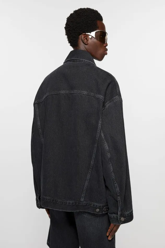 Acne Studios Denim Jacket 8211 Oversized Unisex Fit Black Men Outerwear