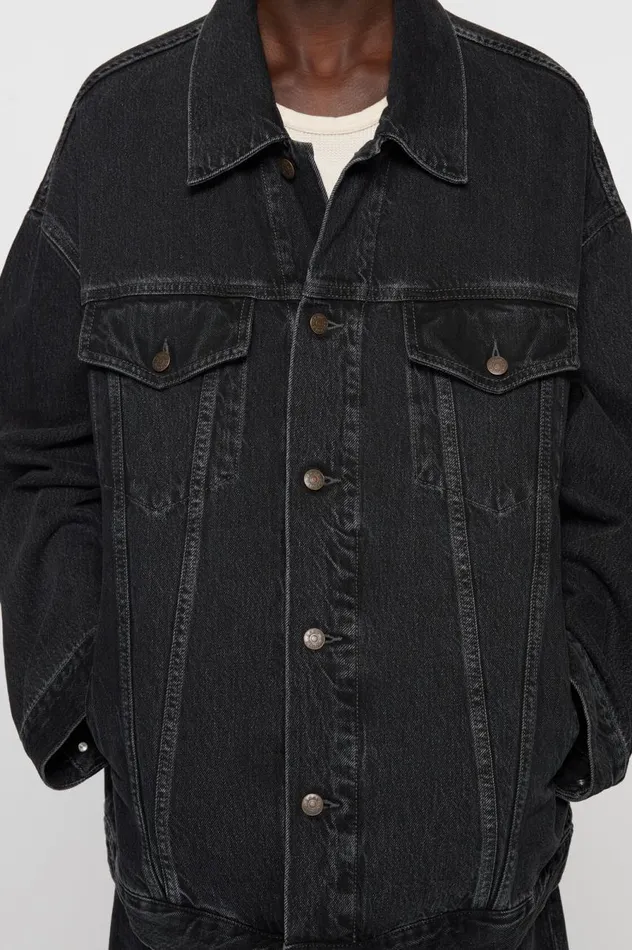 Acne Studios Denim Jacket 8211 Oversized Unisex Fit Black Men Outerwear