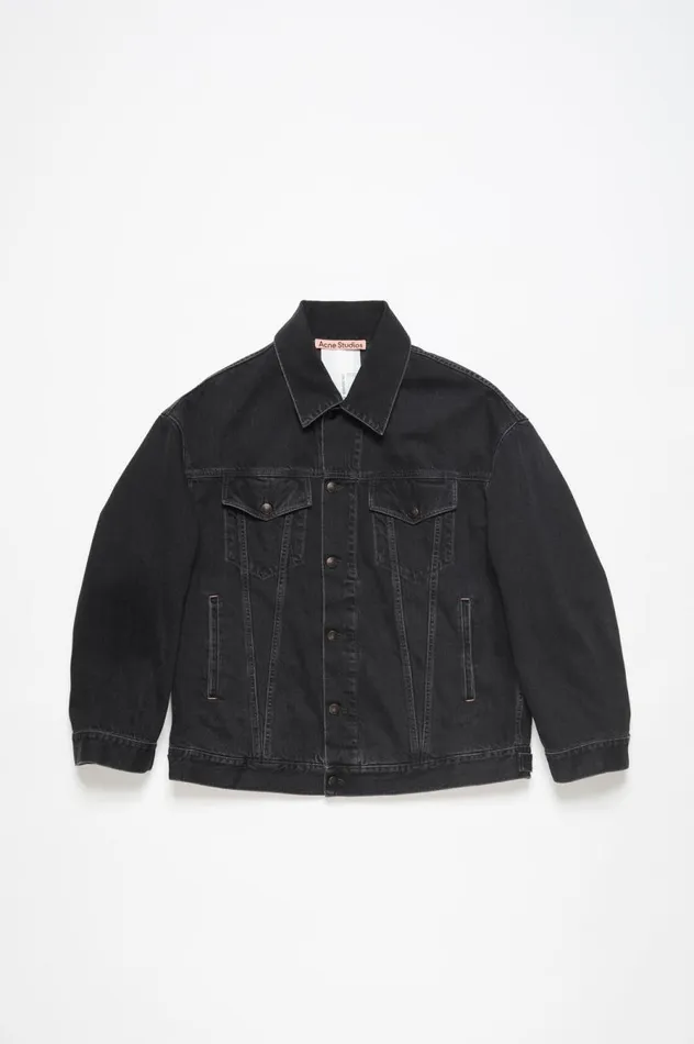 Acne Studios Denim Jacket 8211 Oversized Unisex Fit Black Men Outerwear