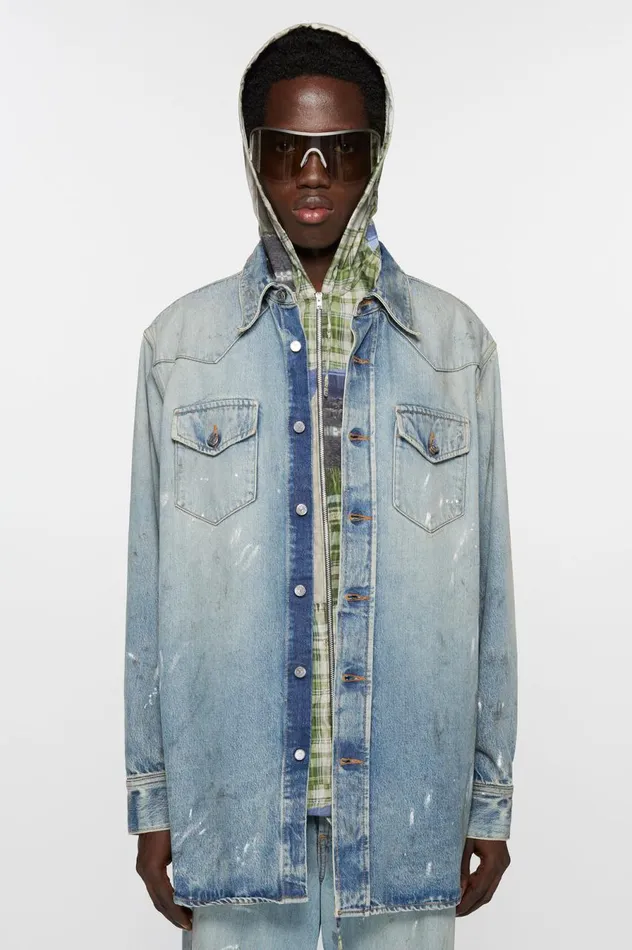 Acne Studios Denim Shirt 8211 Relaxed Fit Light Blue Women Shirts and Blouses