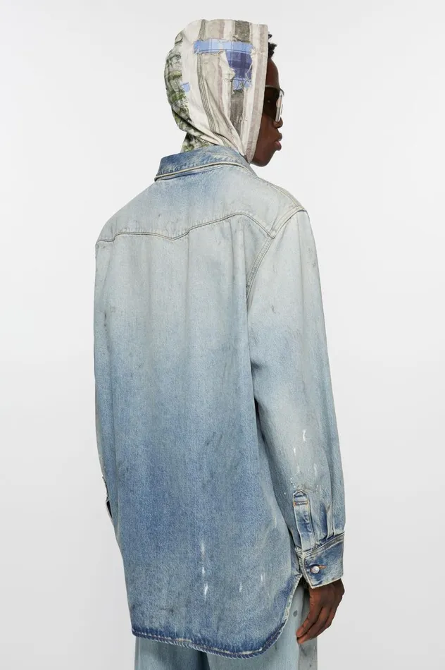 Acne Studios Denim Shirt 8211 Relaxed Fit Light Blue Women Shirts and Blouses