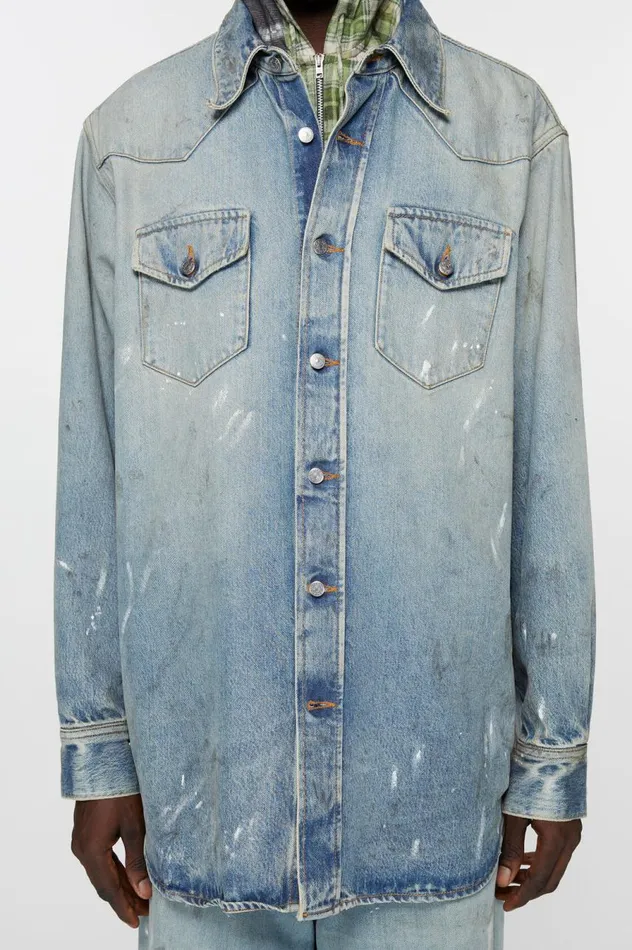 Acne Studios Denim Shirt 8211 Relaxed Fit Light Blue Women Shirts and Blouses