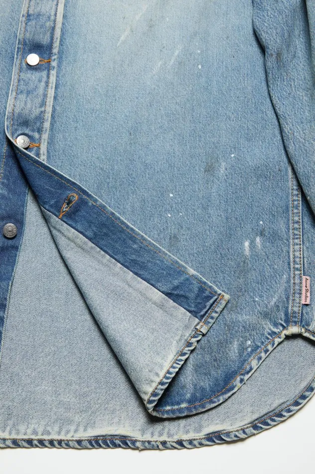 Acne Studios Denim Shirt 8211 Relaxed Fit Light Blue Women Shirts and Blouses