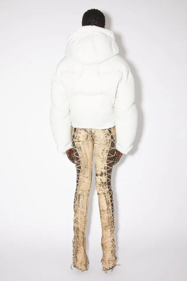 Acne Studios Hooded Puffer Jacket Porcelain White Women Outerwear