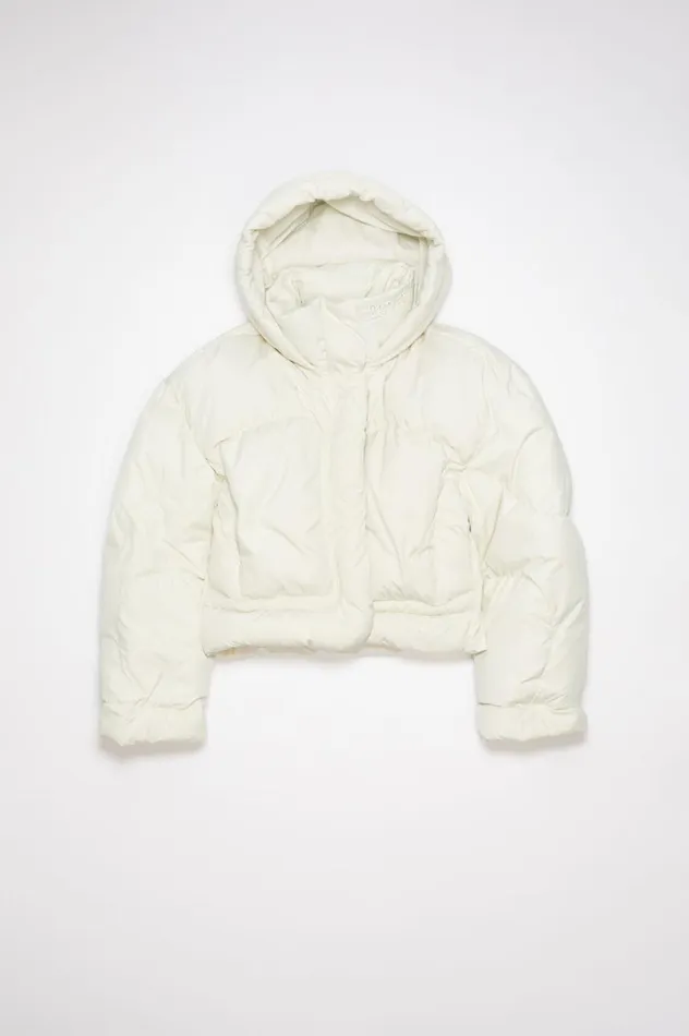 Acne Studios Hooded Puffer Jacket Porcelain White Women Outerwear