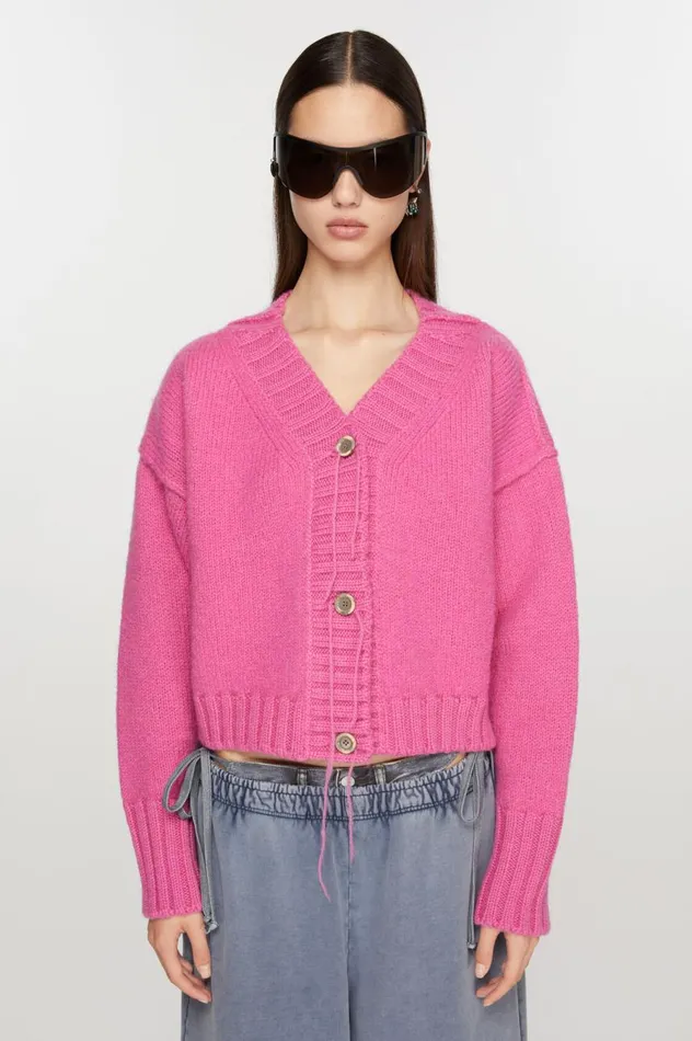 Acne Studios Knit Cardigan Pink Women Knitwear