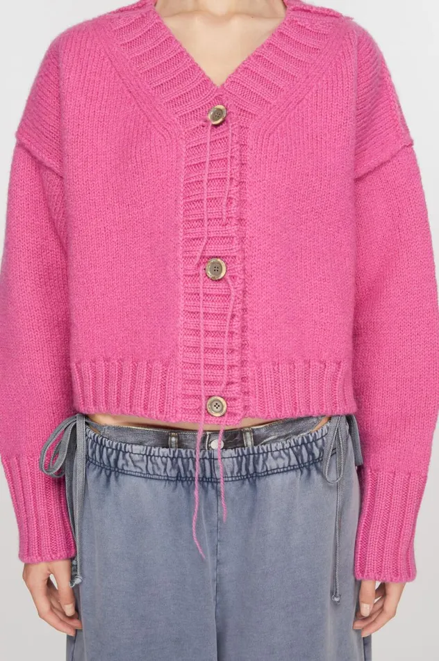 Acne Studios Knit Cardigan Pink Women Knitwear