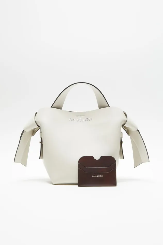 Acne Studios Leather Card Holder Dark Brown Women Small Leather Goods