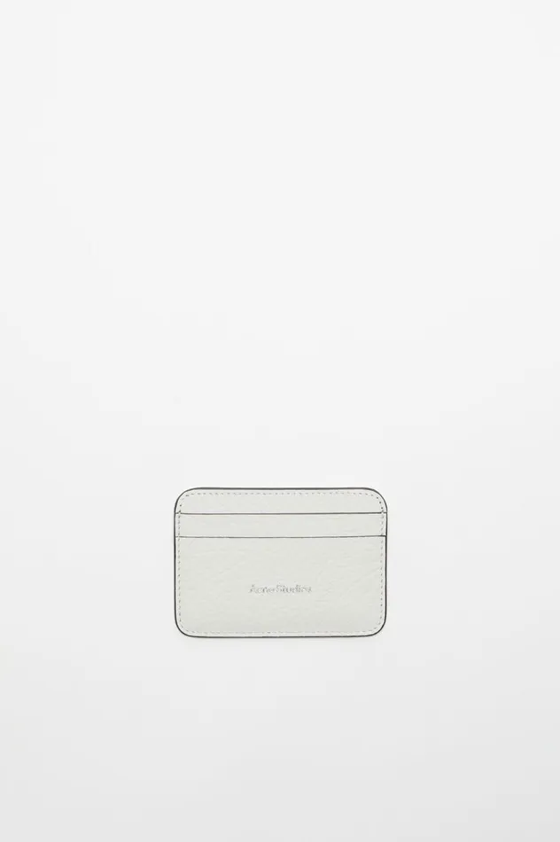 Acne Studios Leather Card Holder White Women Small Leather Goods