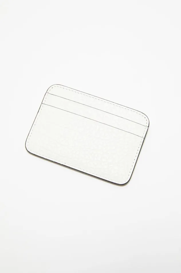 Acne Studios Leather Card Holder White Women Small Leather Goods