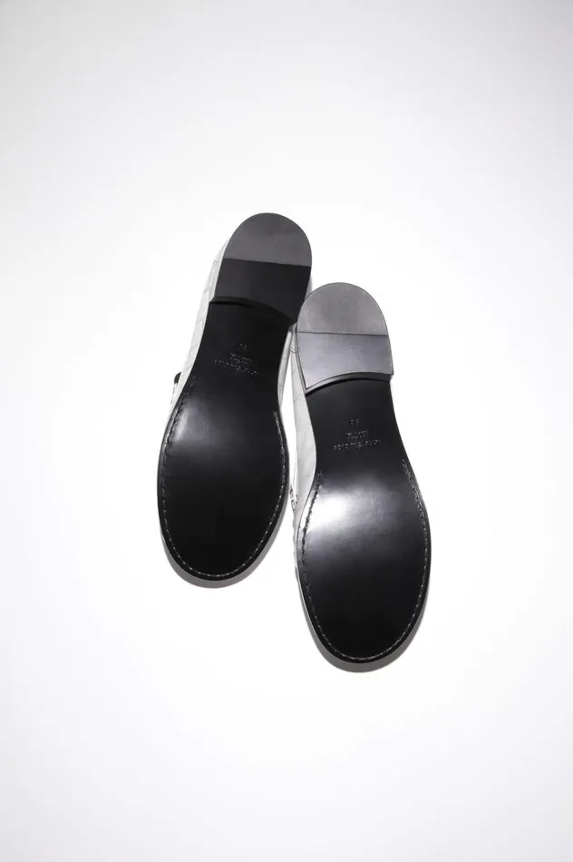 Acne Studios Leather Loafers Off White Women Shoes