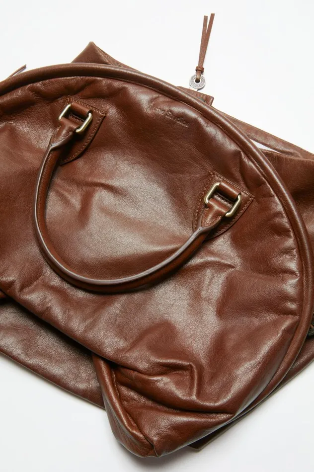 Acne Studios Leather Skirt Cognac Brown Women Skirts