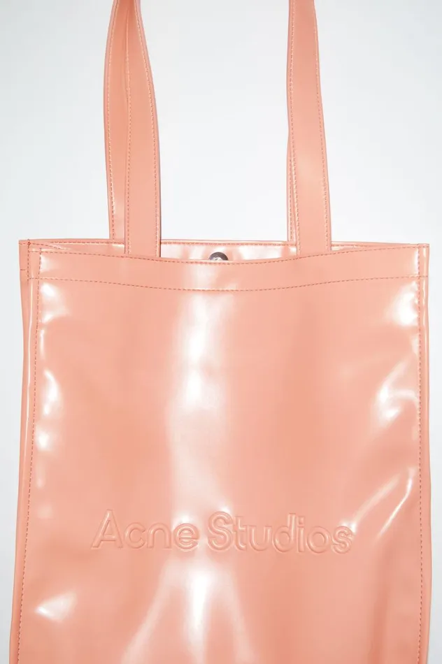 Acne Studios Logo Shoulder Tote Bag Salmon Pink Men Bags