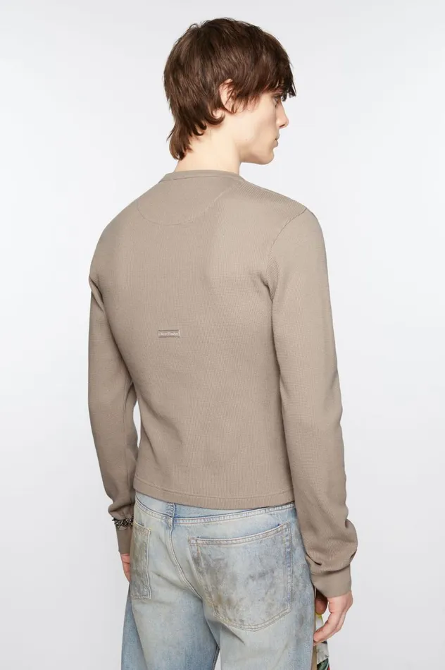 Acne Studios Long Sleeve Tshirt 8211 Fitted Fit Concrete Grey Men Tshirts