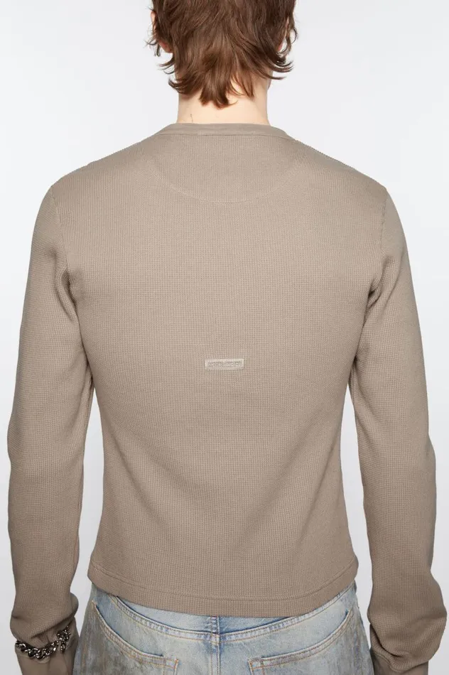 Acne Studios Long Sleeve Tshirt 8211 Fitted Fit Concrete Grey Men Tshirts
