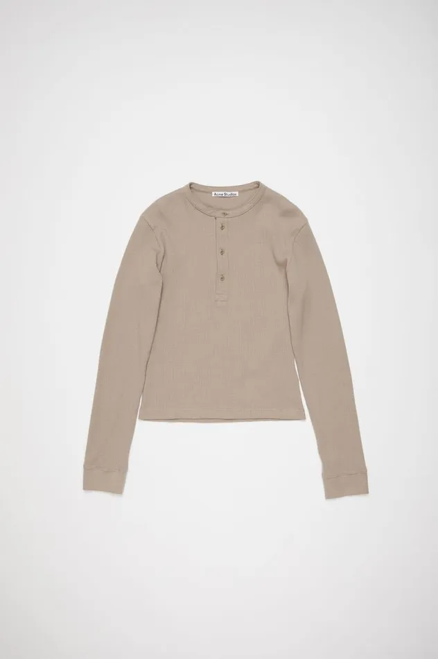 Acne Studios Long Sleeve Tshirt 8211 Fitted Fit Concrete Grey Men Tshirts
