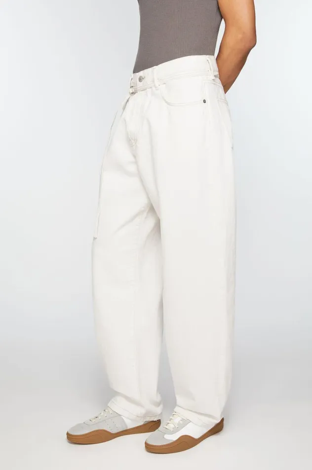 Acne Studios Loose Fit Jeans 8211 1991 Toj Off White Women Jeans