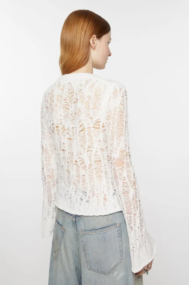 Acne Studios Loose Knit Sweater Off White Women Knitwear
