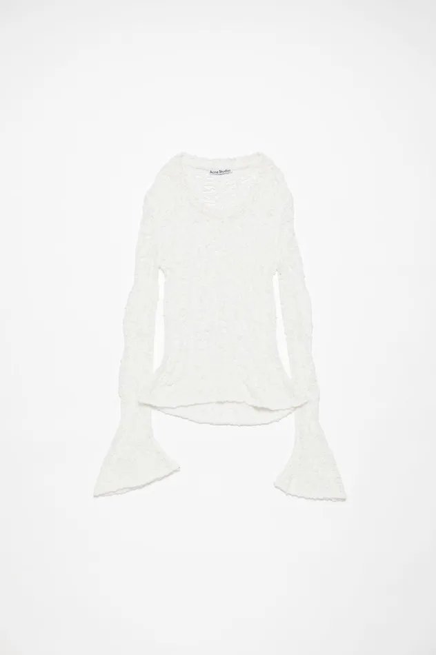 Acne Studios Loose Knit Sweater Off White Women Knitwear