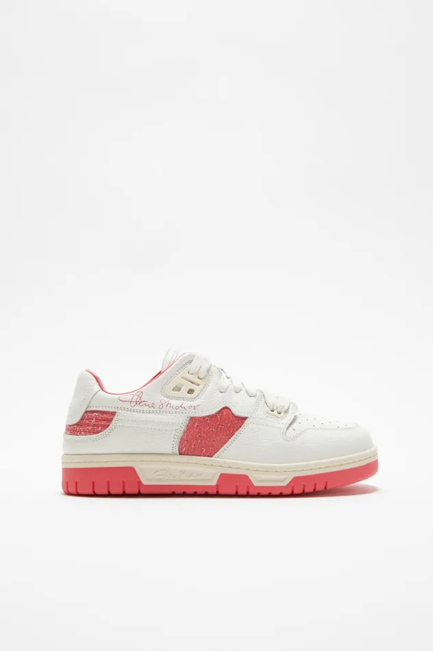 Acne Studios Low Top Sneakers Whiteelectric Pink Women Shoes