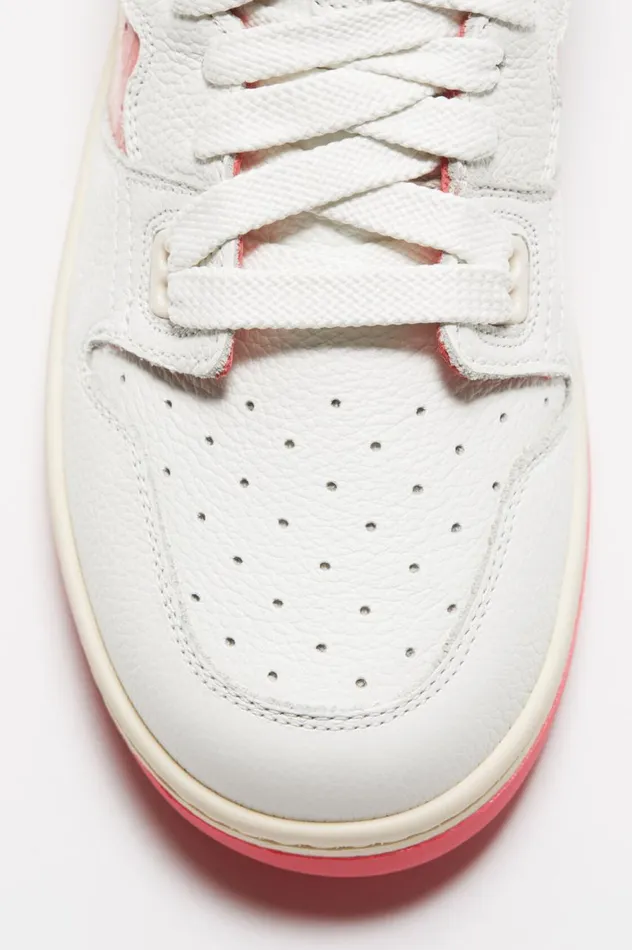 Acne Studios Low Top Sneakers Whiteelectric Pink Women Shoes