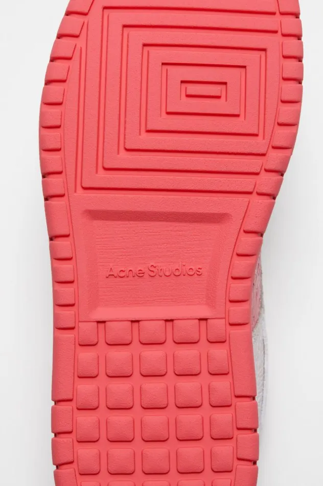 Acne Studios Low Top Sneakers Whiteelectric Pink Women Shoes