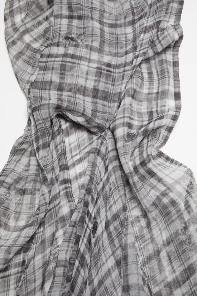 Acne Studios Mesh Check Dress Black Women Dresses